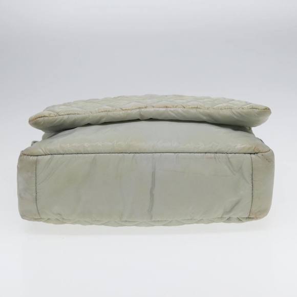 CHANEL Small Messenger Cococoon Shoulder Bag Nylon Gray Silver CC Auth bs17253 - Picture 9 of 16